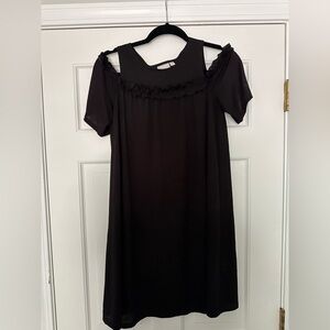 LC Lauren Conrad Black Cold Shoulder Dress